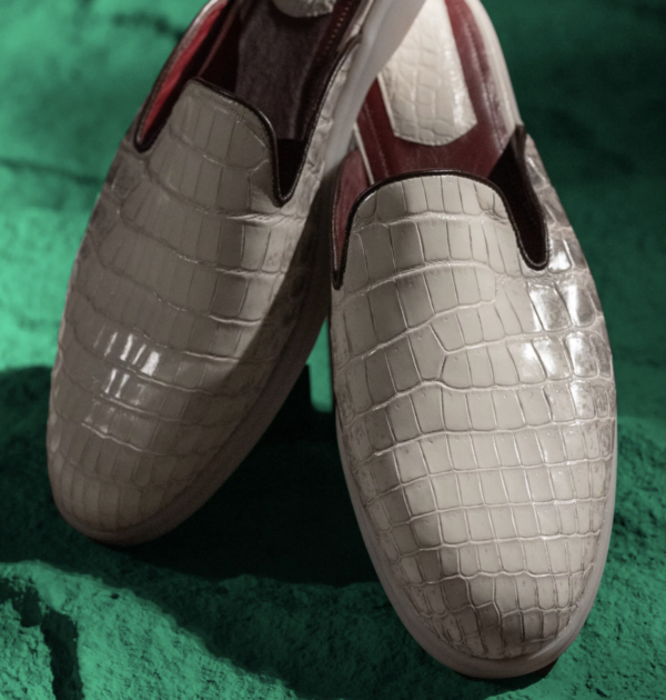 White Crocodile Skin Mules (High) - Image 2